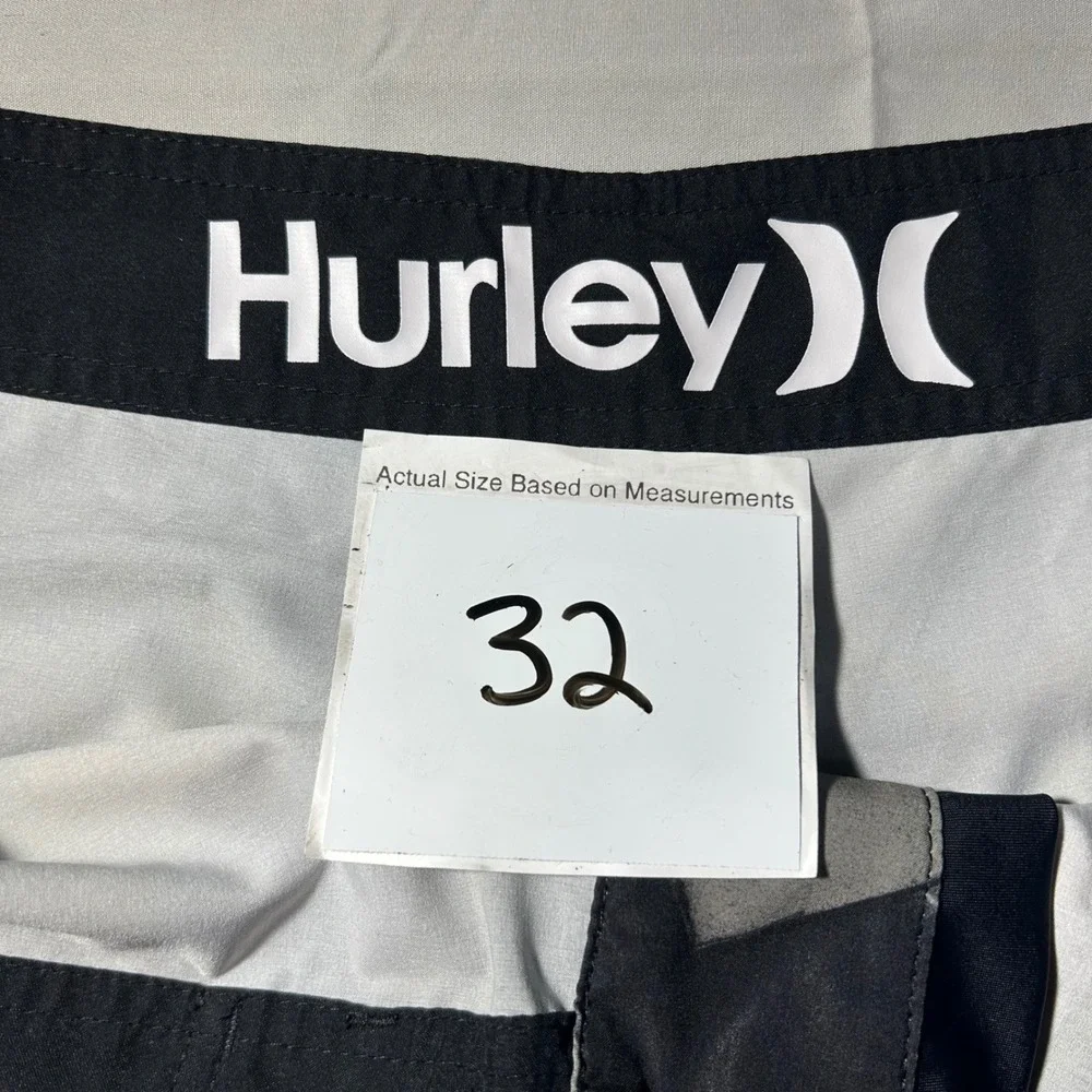 Hurley Board Shorts Phantom Mens 32 Black Floral Surf Skate